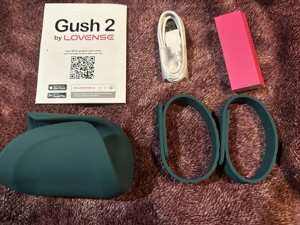 Lovense Gush 2 - Box Contents Rotated