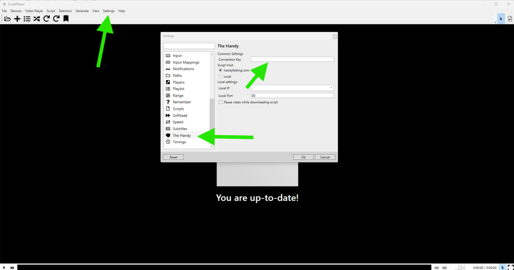 Connect The Handy To Scriptplayer